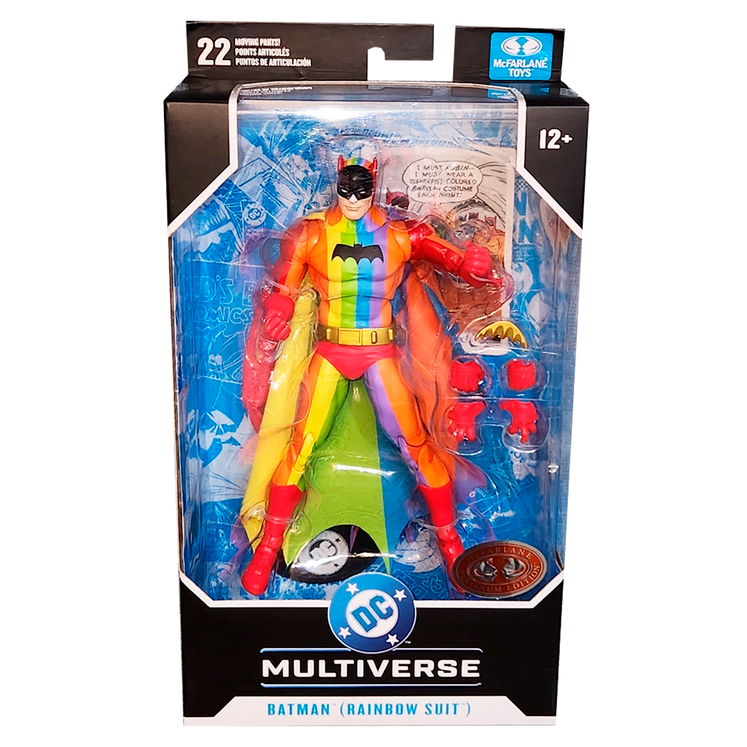 DC Multiverse Batman Rainbow Suit (Red Platinum) - Imagen 2