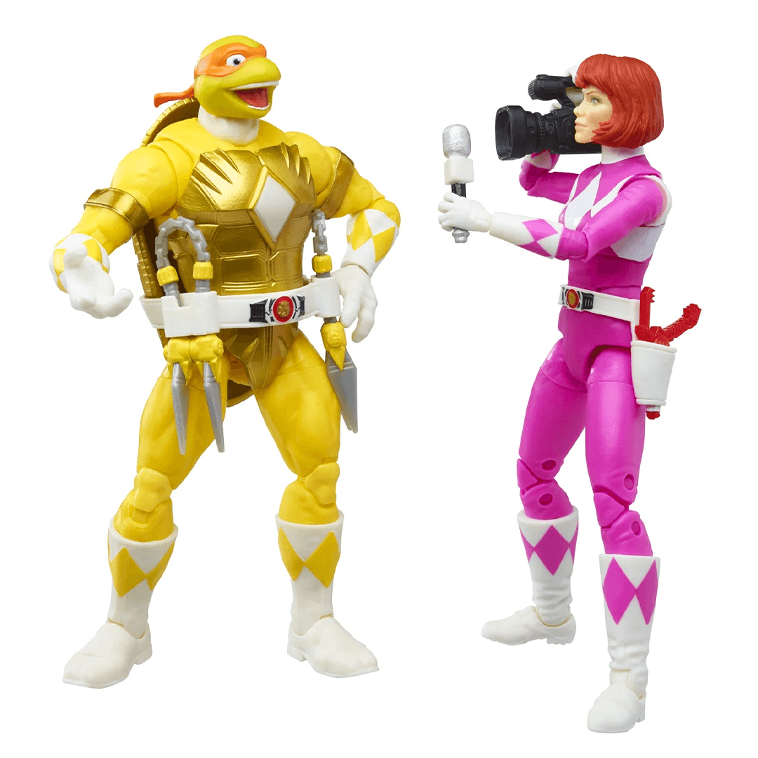 Power Rangers X TMNT April O'Neil & Michelangelo 2-Pack - Imagen 2